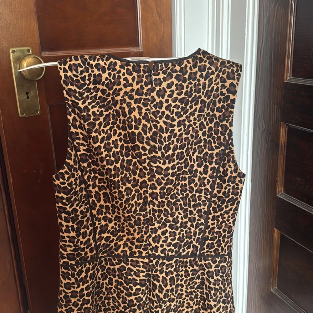 J Crew Leopard Print Sleeveless sheath Dress- worn one‎ time. 108 retail